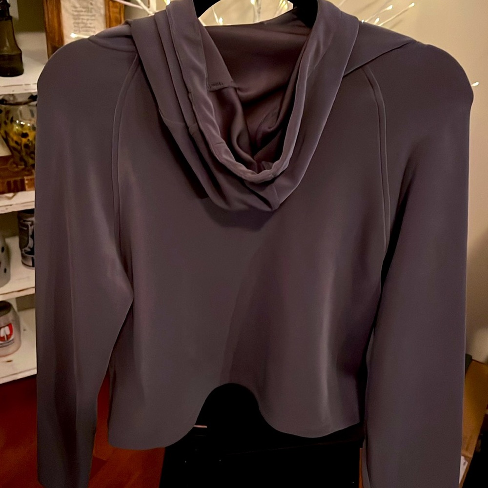 💙JOY LAB WOMENS SIZE XS OVERSIZED DARK GREY HOODIE EUC Incredibly soft!! P2P 22” - Picture 3 of 6